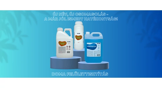 Új név, új csomagolás, a már jól ismert hatékonyság! DOMA felülettisztítás!