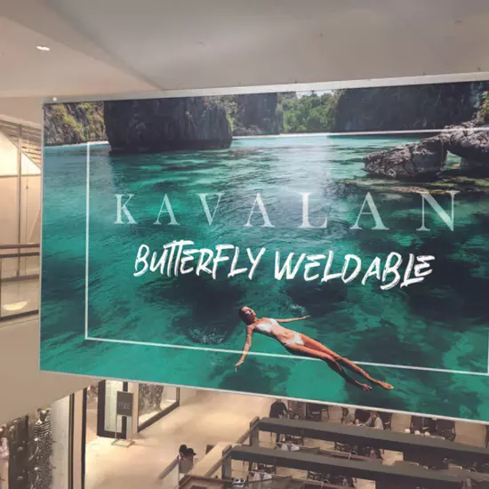 Kavalan - Butterfly Weldable - PVC-mentes, hegeszthető Blockout Banner